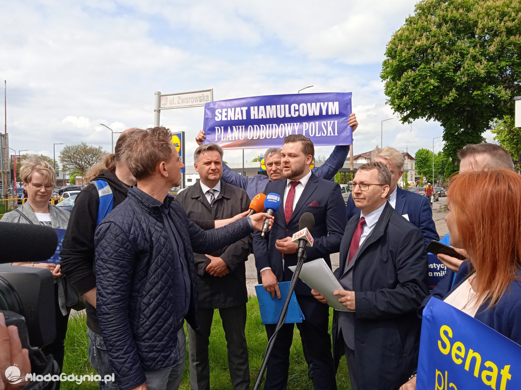 Konferencja prasowa samorzadowców w Lęborku - 19.05.2021
