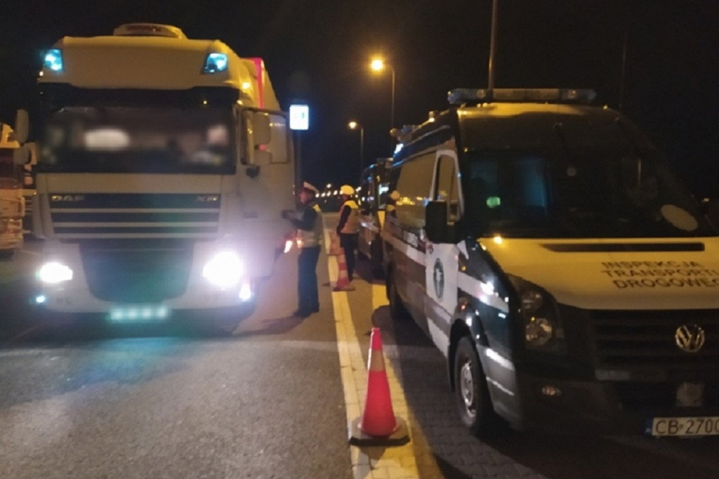 Nocna akcja na autostradzie A1