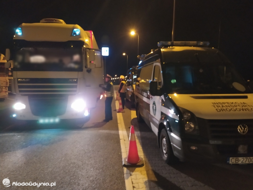 Nocna akcja na autostradzie A1