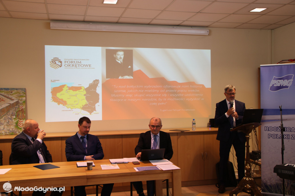 Konferencja Stowarzyszenia Morskiego-Gospodarczego im. E. Kwiatkowskiego w Wejherowie 29.05.2021