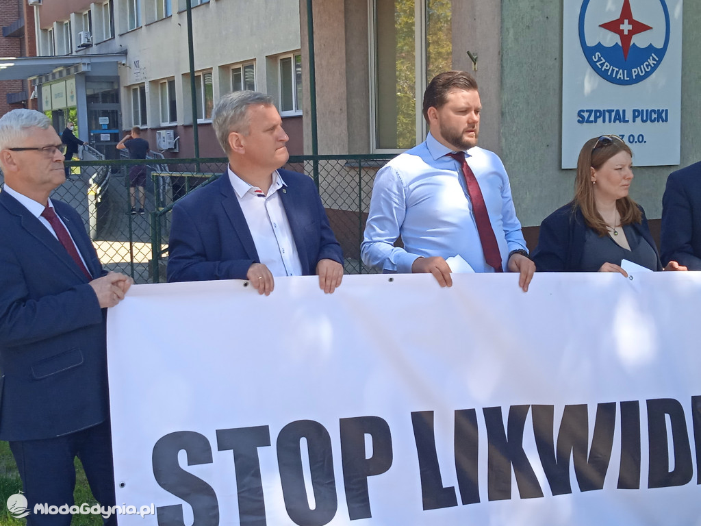 Puck 10.06.2021 - konferencja prasowa ws likwidacji oddziałów Pediatrii oraz Ginekologii i Położnictwa