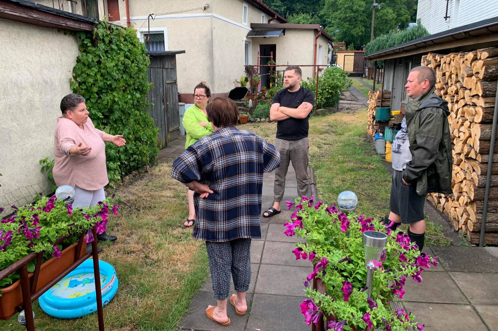 Potok Demptowski - podtopienia na Demptowie 30.06.2021