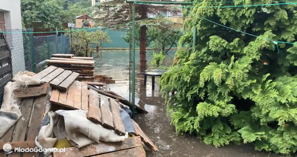 Potok Demptowski - podtopienia na Demptowie 30.06.2021