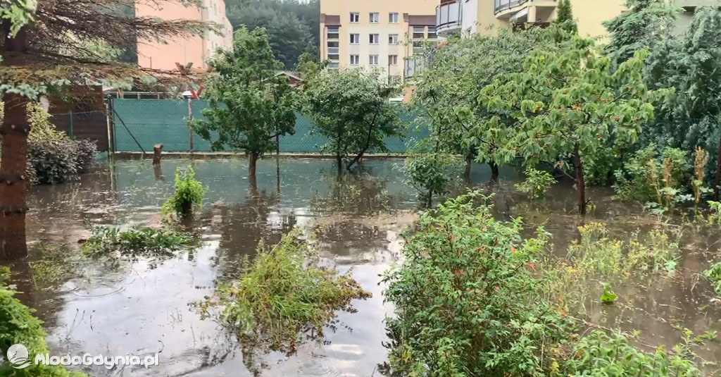 Potok Demptowski - podtopienia na Demptowie 30.06.2021