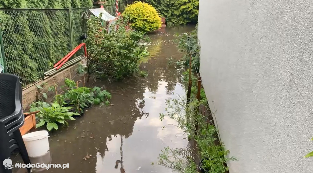 Potok Demptowski - podtopienia na Demptowie 30.06.2021