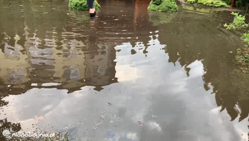 Potok Demptowski - podtopienia na Demptowie 30.06.2021