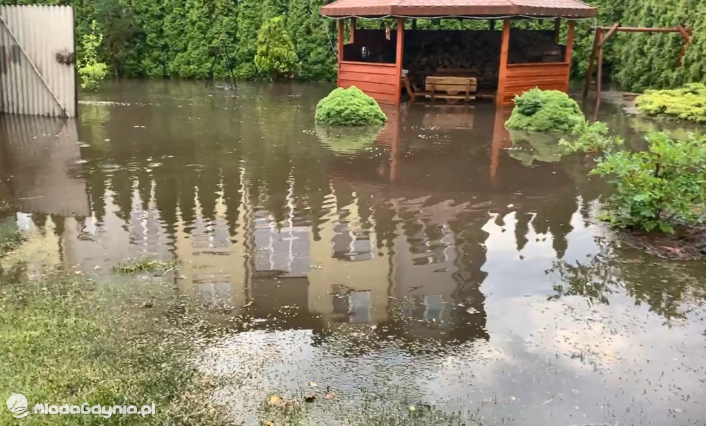 Potok Demptowski - podtopienia na Demptowie 30.06.2021