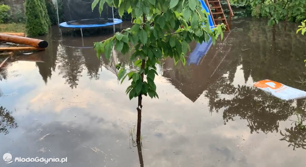 Potok Demptowski - podtopienia na Demptowie 30.06.2021