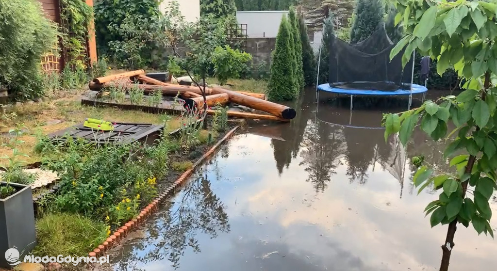 Potok Demptowski - podtopienia na Demptowie 30.06.2021