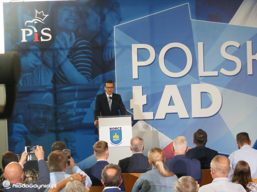 Mateusz Morawiecki w Borczu - start Polskiego Ładu 01.07.2021