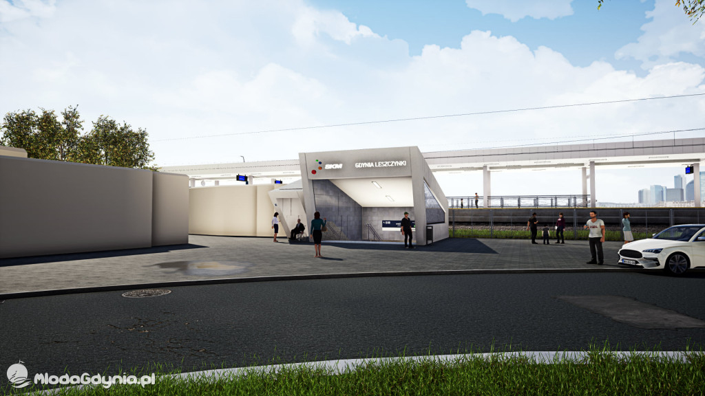 Przystanek SKM Leszczynki - wizualizacja - BPK Poznań