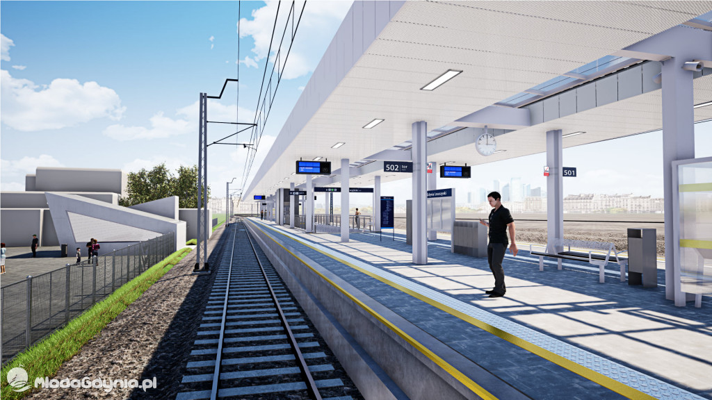 Przystanek SKM Leszczynki - wizualizacja - BPK Poznań