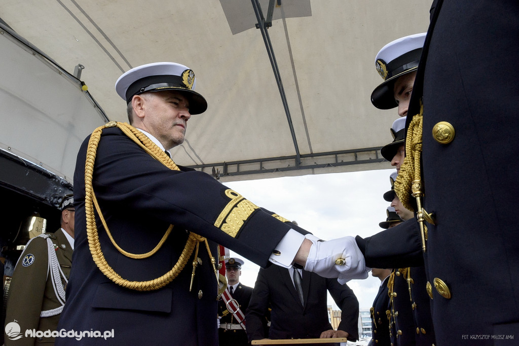 Promocja oficerska na pokładzie ORP Błyskawica