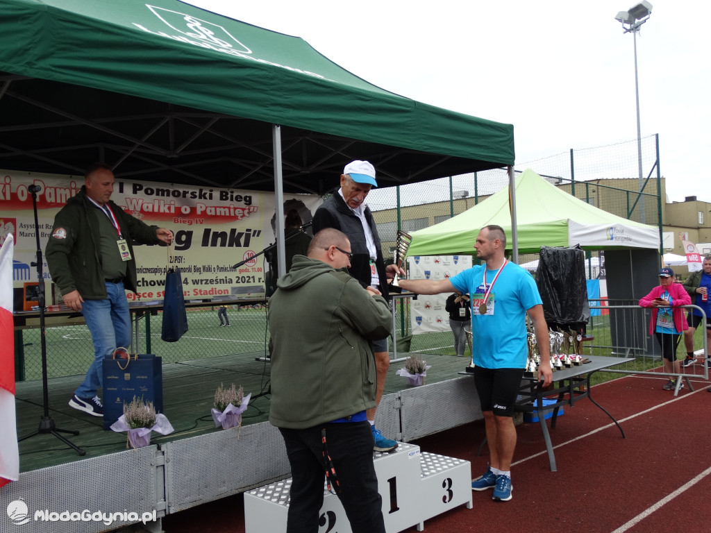 Bieg Inki - Lubichowo 04.09.2021 - wręczenie pucharów