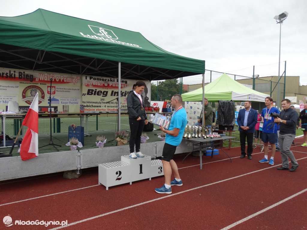 Bieg Inki - Lubichowo 04.09.2021 - wręczenie pucharów
