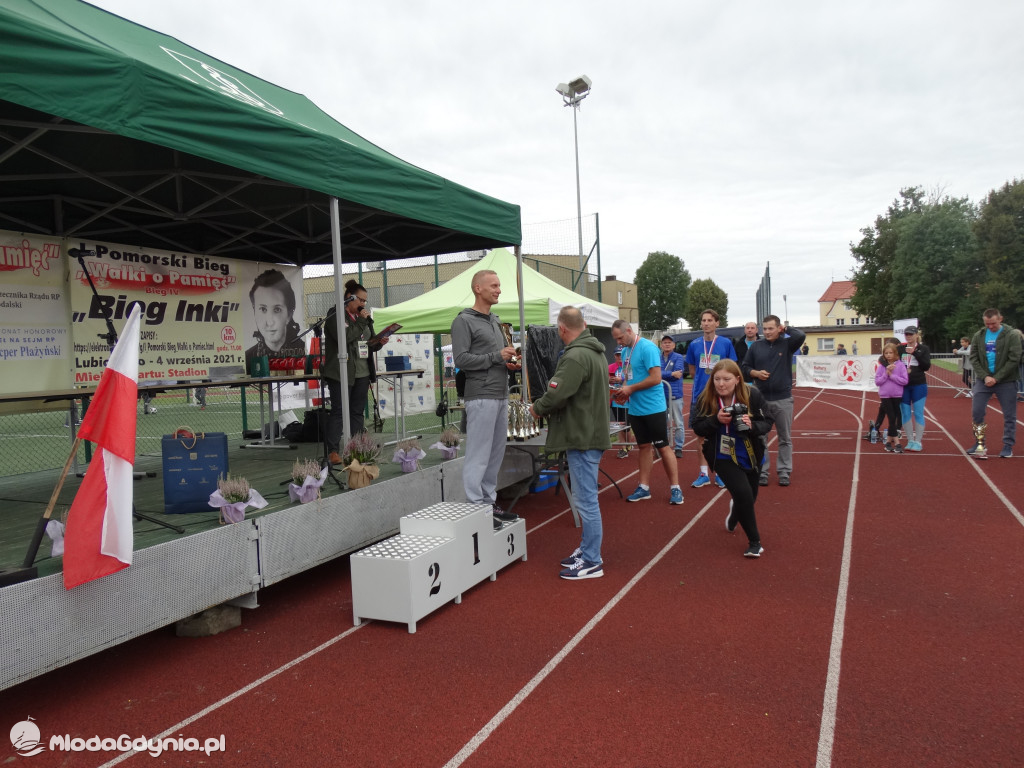 Bieg Inki - Lubichowo 04.09.2021 - wręczenie pucharów