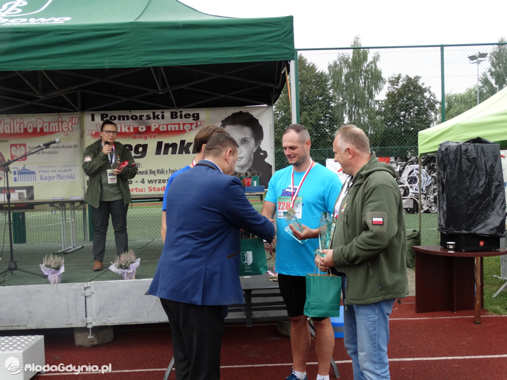 Bieg Inki - Lubichowo 04.09.2021 - wręczenie pucharów