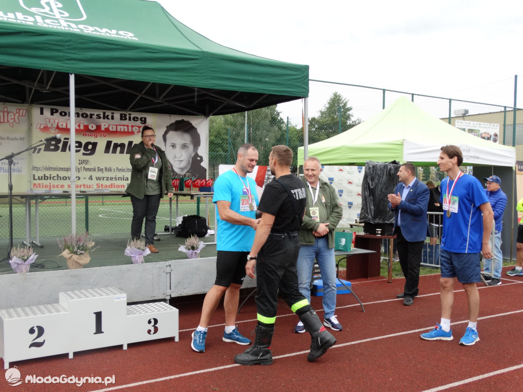 Bieg Inki - Lubichowo 04.09.2021 - wręczenie pucharów