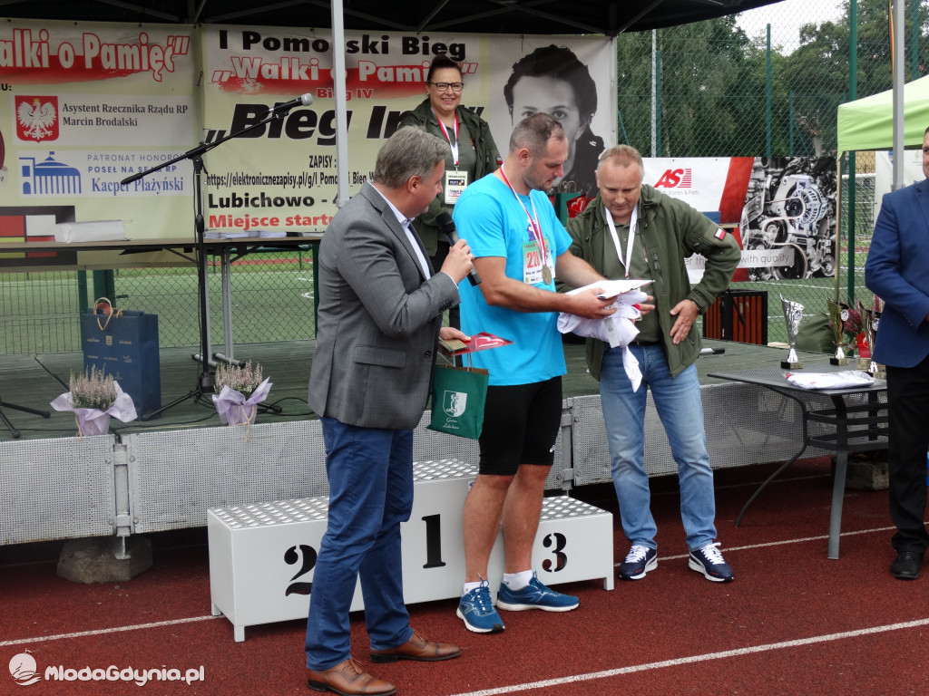 Bieg Inki - Lubichowo 04.09.2021 - wręczenie pucharów