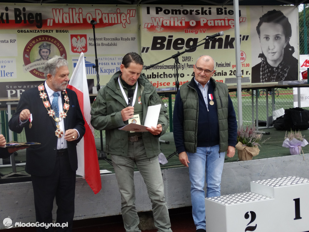 Bieg Inki - Lubichowo 04.09.2021 - wręczenie pucharów