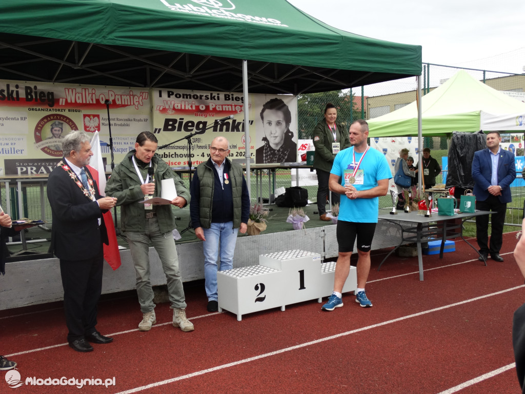 Bieg Inki - Lubichowo 04.09.2021 - wręczenie pucharów
