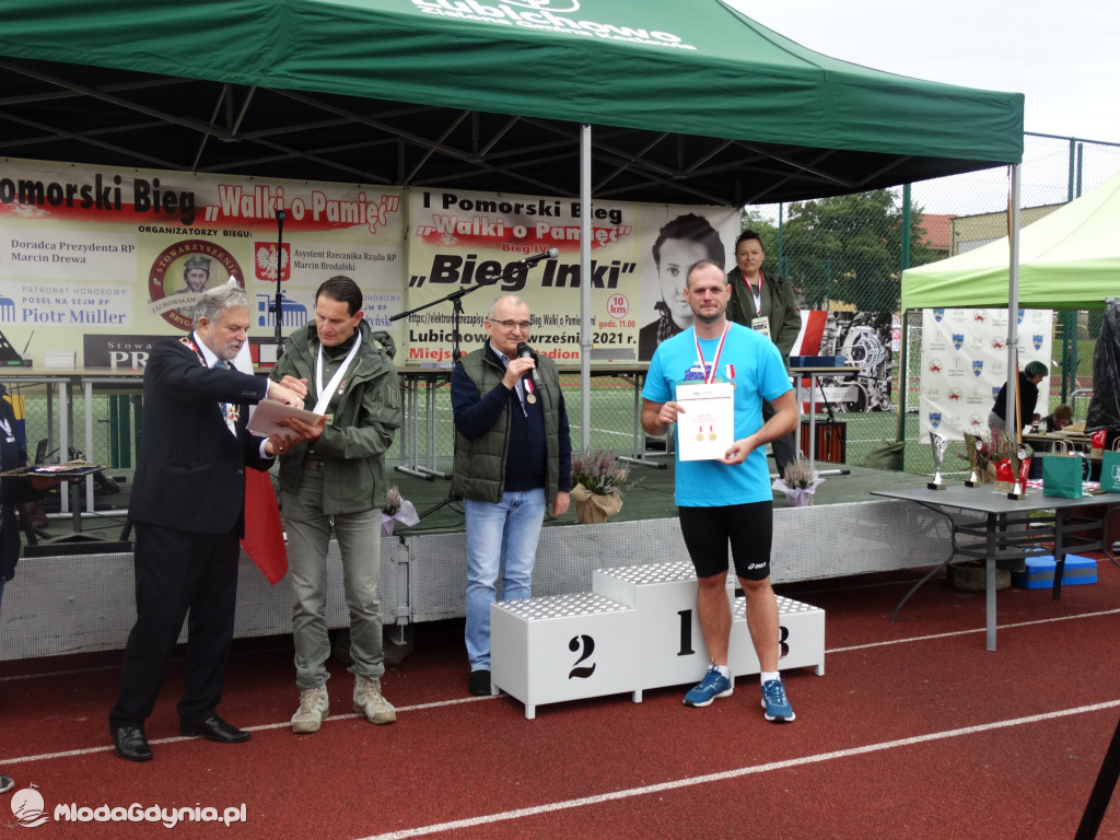Bieg Inki - Lubichowo 04.09.2021 - wręczenie pucharów