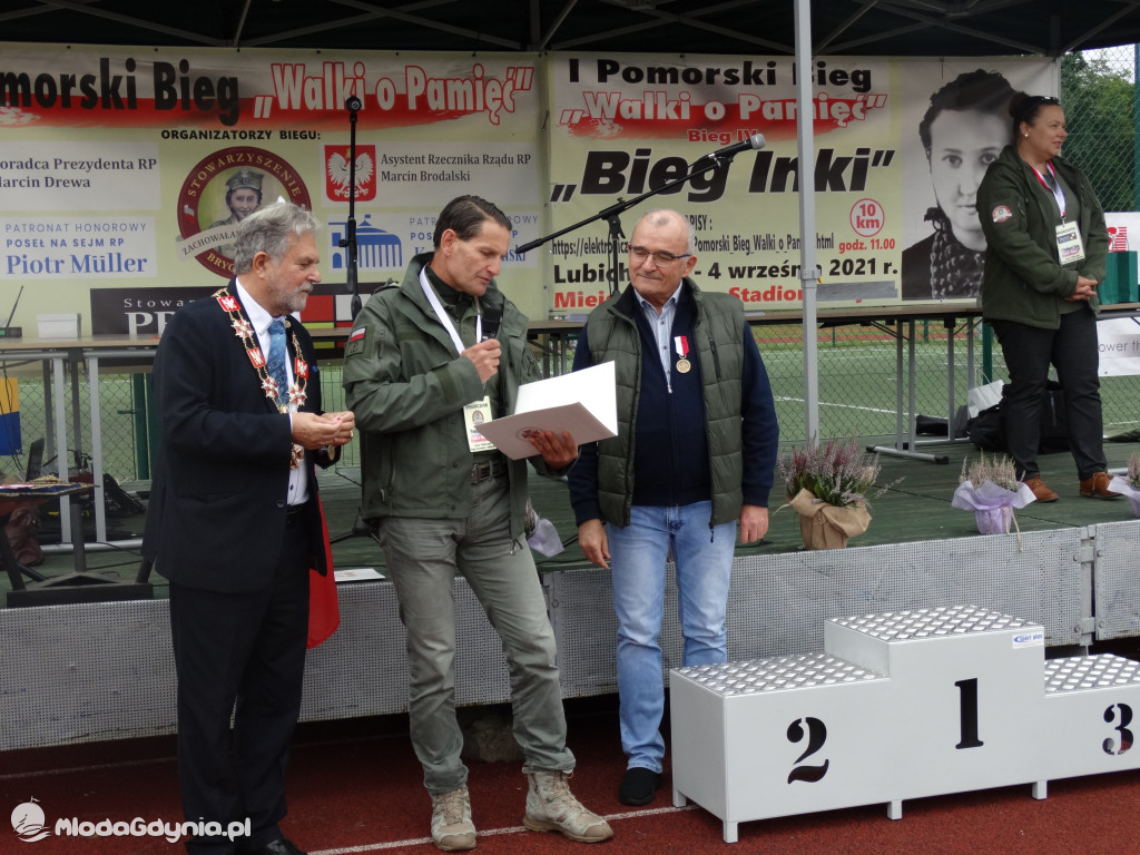 Bieg Inki - Lubichowo 04.09.2021 - wręczenie pucharów