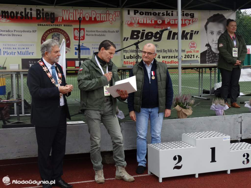 Bieg Inki - Lubichowo 04.09.2021 - wręczenie pucharów