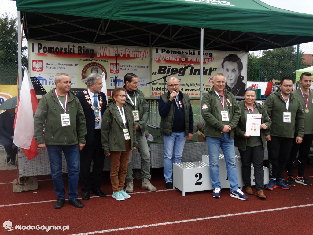 Bieg Inki - Lubichowo 04.09.2021 - wręczenie pucharów