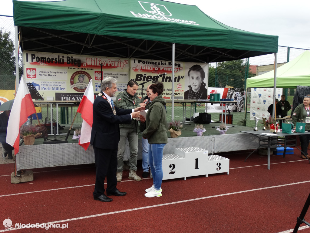 Bieg Inki - Lubichowo 04.09.2021 - wręczenie pucharów