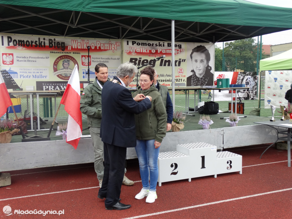 Bieg Inki - Lubichowo 04.09.2021 - wręczenie pucharów