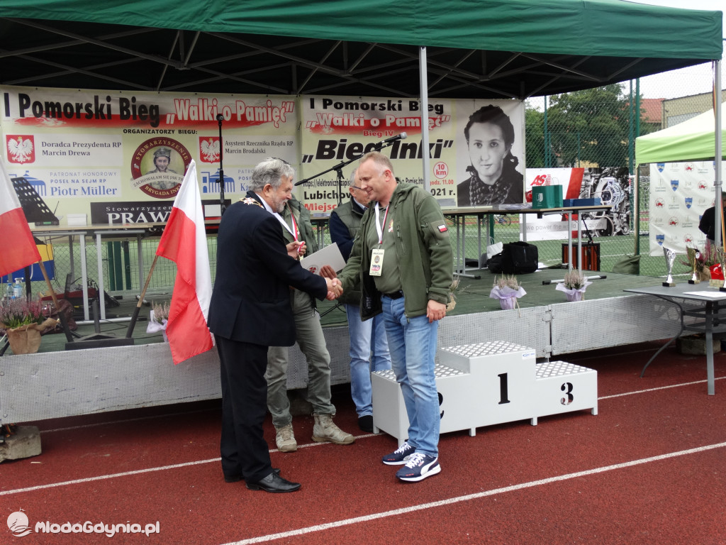 Bieg Inki - Lubichowo 04.09.2021 - wręczenie pucharów