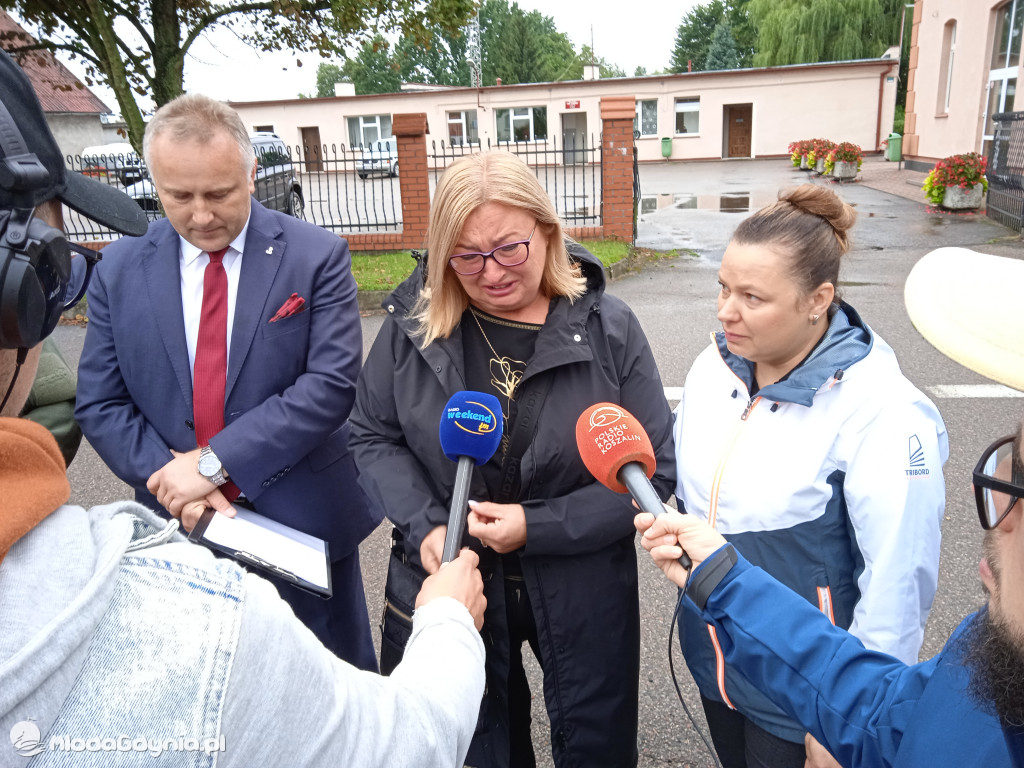 Konferencja prasowa  ws podpalenia w Barkowie - Czarne 18.09.2021