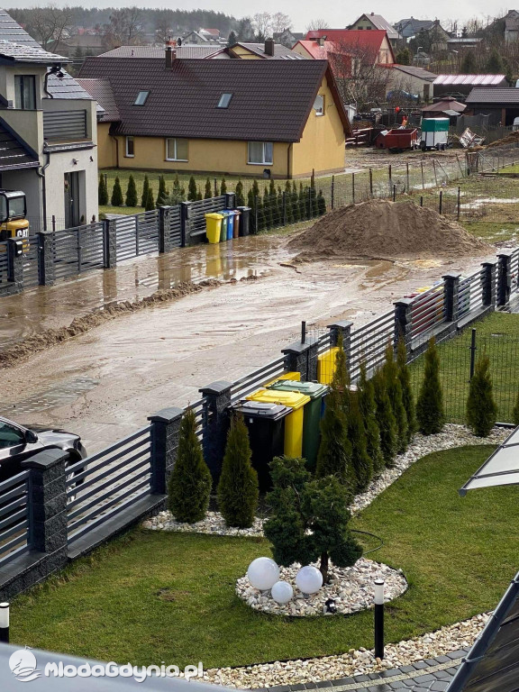 Kiełpino - zalana ul. Konopnickiej