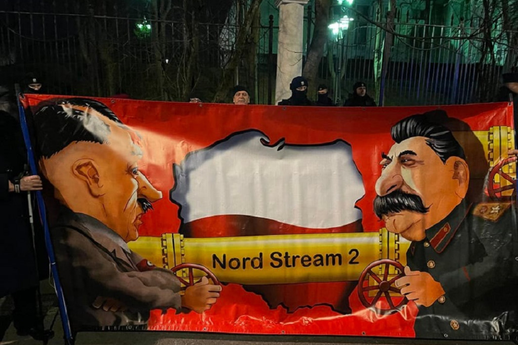 Protest przed Ambasadą Rosji w Warszawie