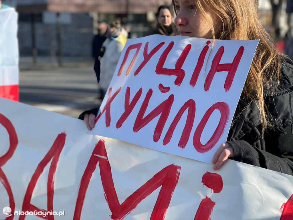 Protest przed Ambasadą Rosji w Warszawie