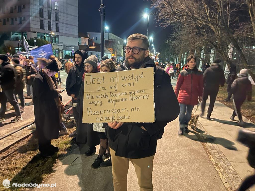 Protest przed Ambasadą Rosji w Warszawie