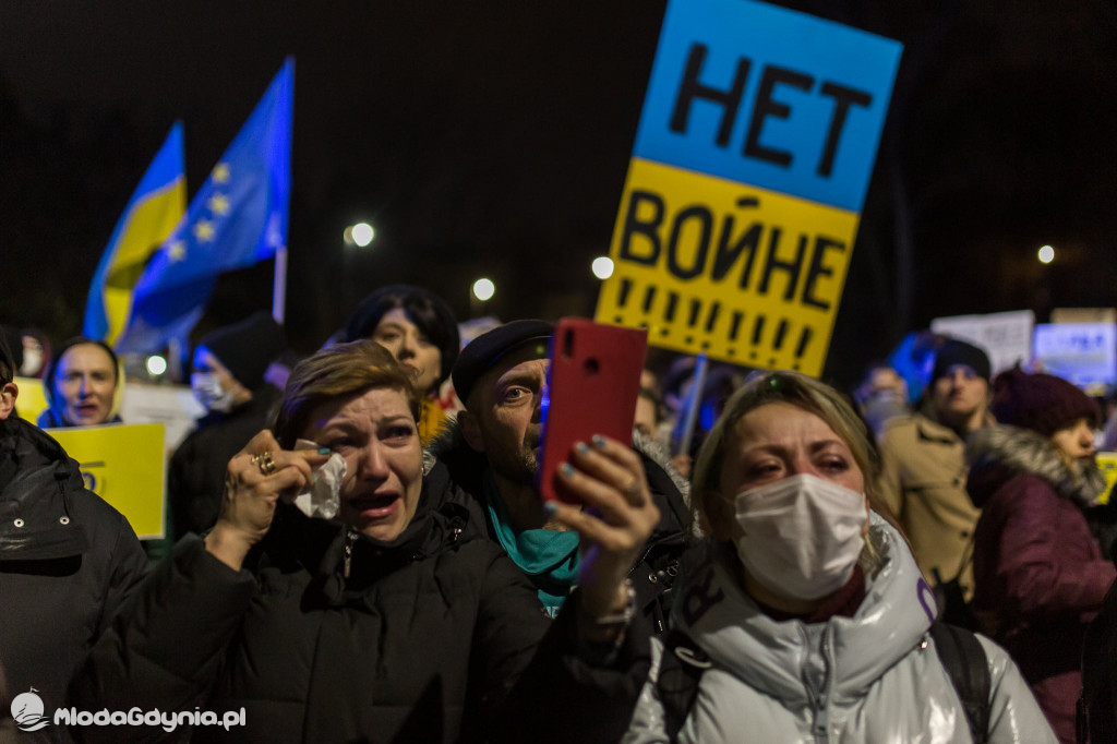 Protest przed Ambasadą Rosji w Warszawie