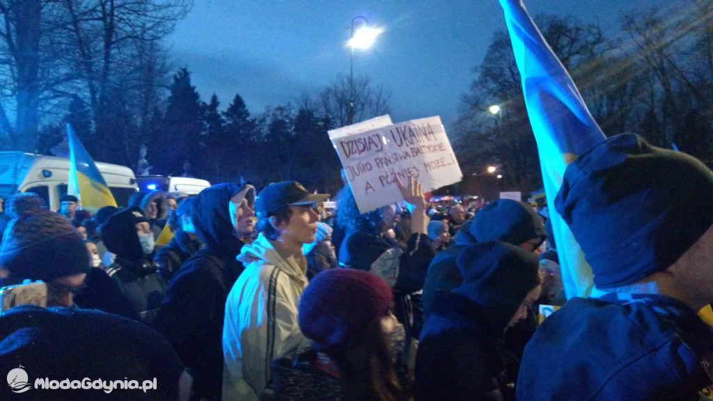 Protest przed Ambasadą Rosji w Warszawie