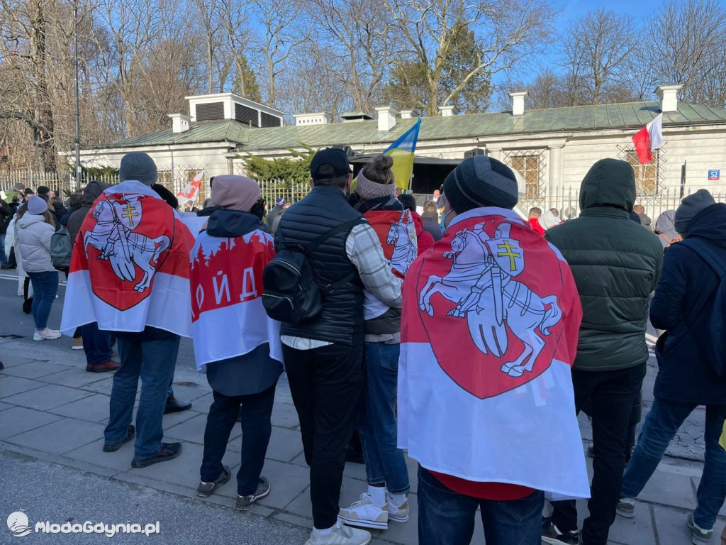 Protest przed Ambasadą Rosji w Warszawie