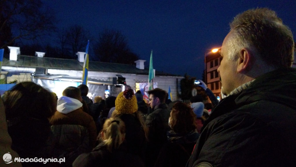 Protest przed Ambasadą Rosji w Warszawie