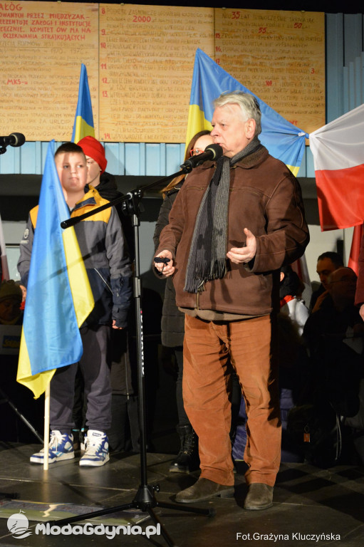 Poparcie dla walczącej Ukrainy w Gdańsku 24.02.2022