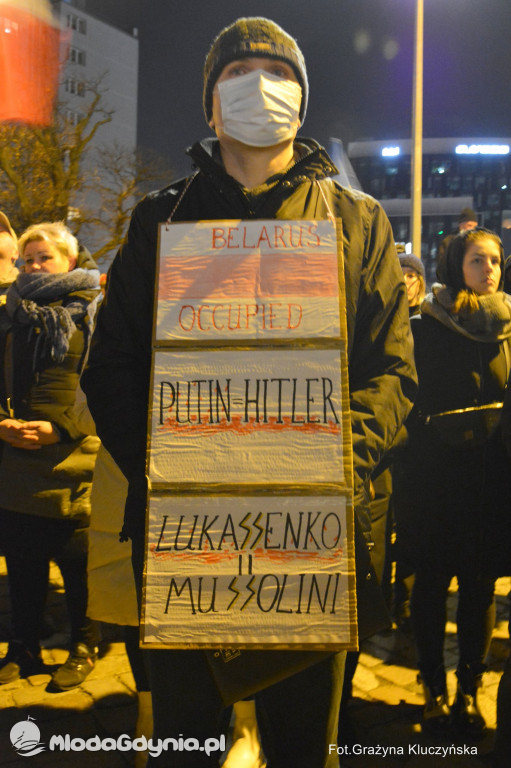 Poparcie dla walczącej Ukrainy w Gdańsku 24.02.2022