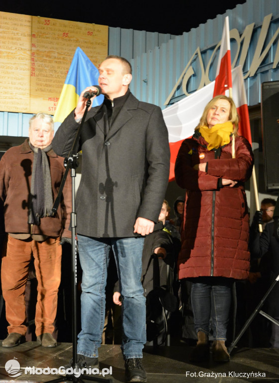 Poparcie dla walczącej Ukrainy w Gdańsku 24.02.2022