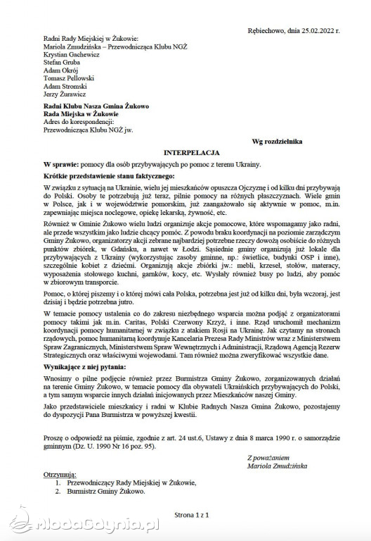 Zbiórka dla Ukrainy w Żukowie
