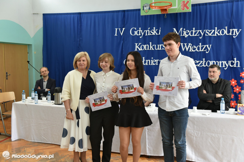 IV Gdyński Międzyszkolny Konkurs o Żołnierzach Niezłomnych