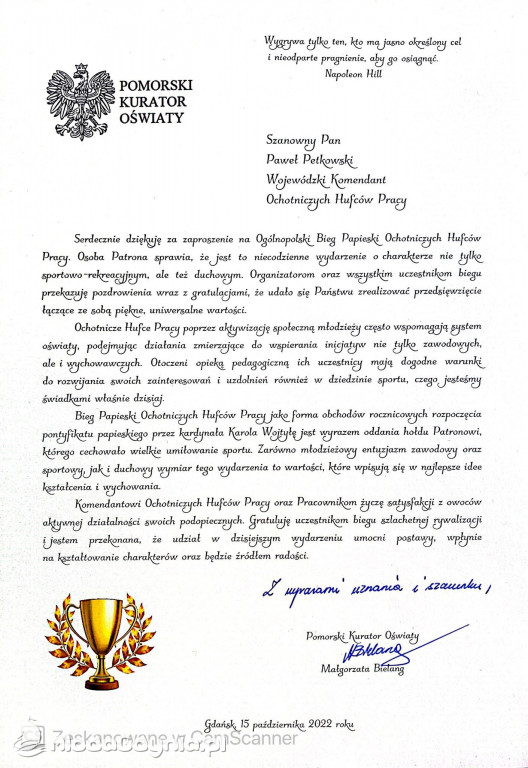 Bieg Papieski w Gdańsku 15.10.2022