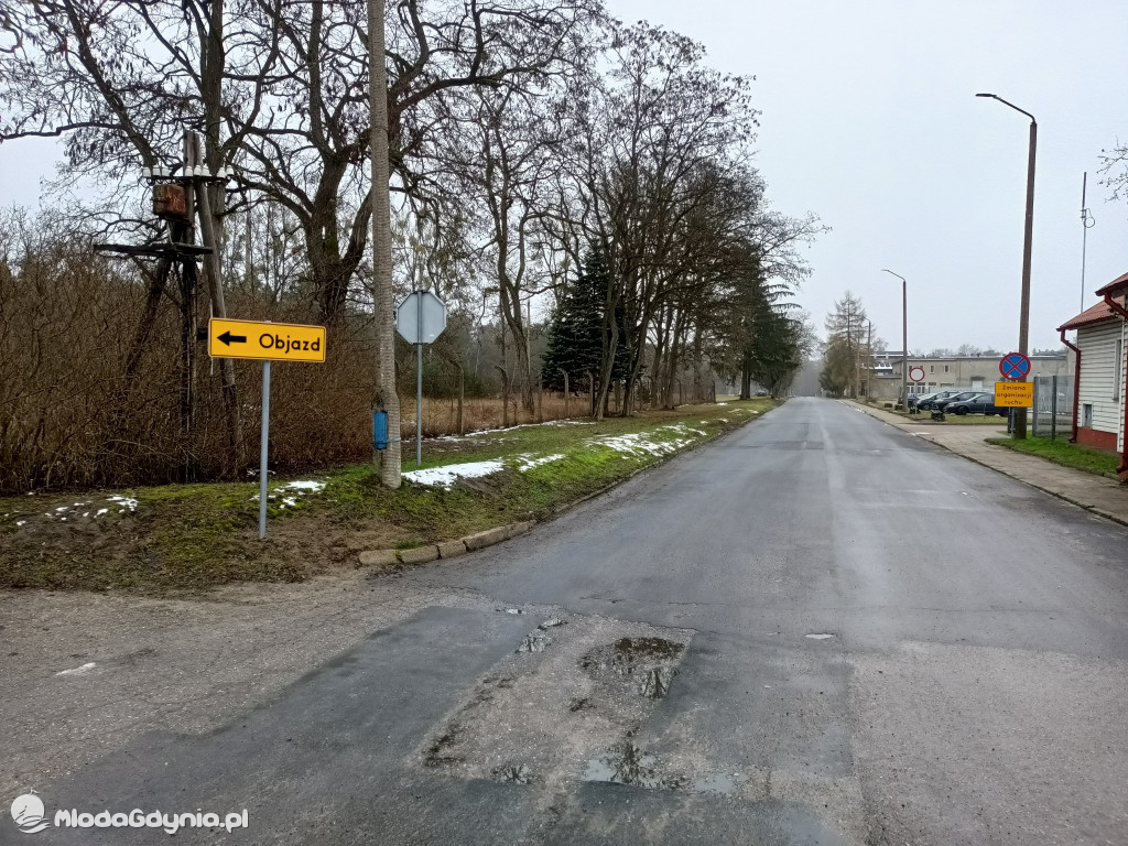 Czarne -  Strzelecka zamknięta, Pomorska w przebudowie