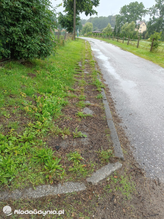 Chodniki w Nadziejewie - przed i po interwencji radnego Jerzego Terechowa