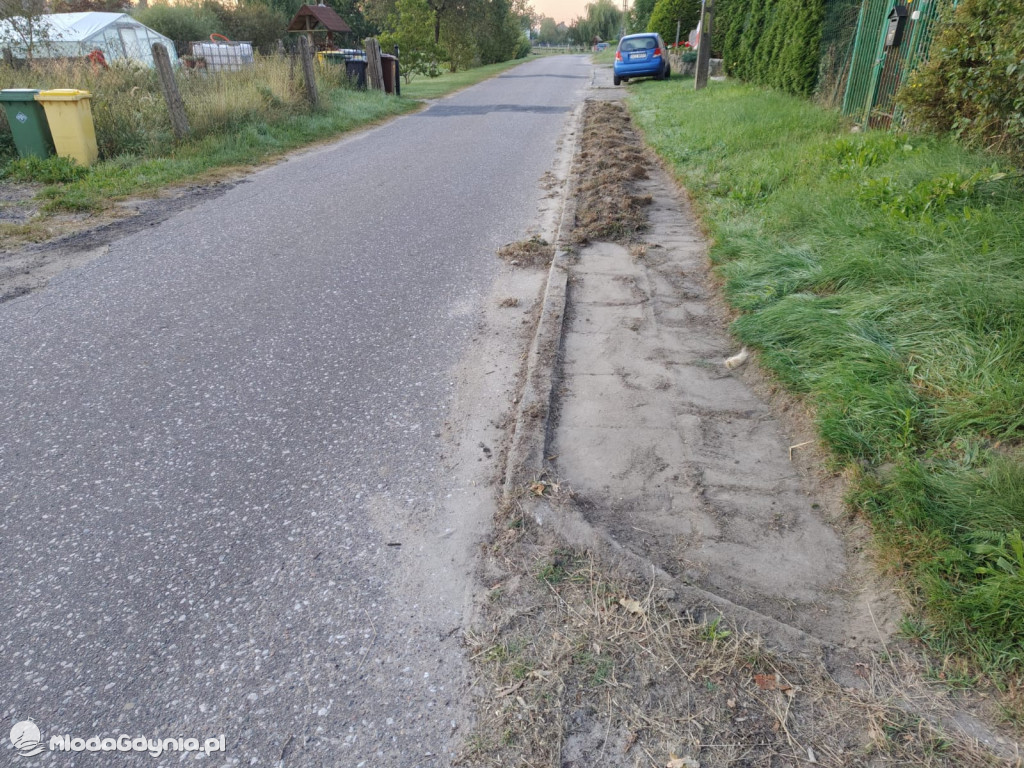 Chodniki w Nadziejewie - przed i po interwencji radnego Jerzego Terechowa